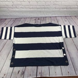 Tommy Hilfiger Striped Boat Neck Blouse Size L